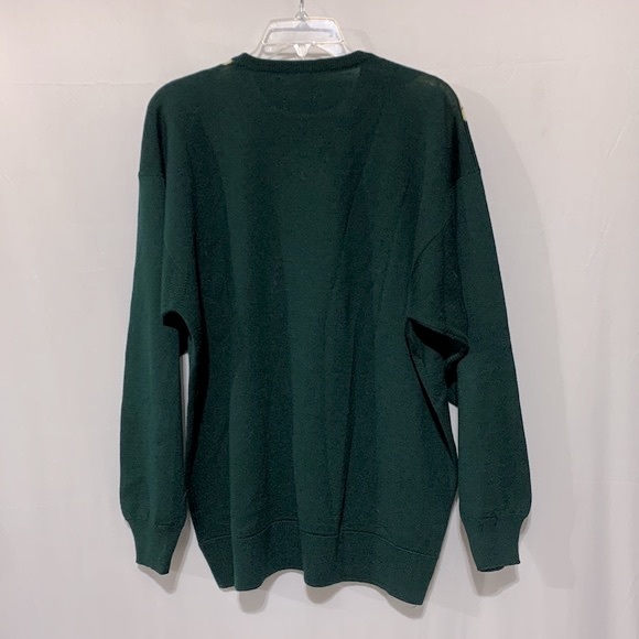 PRINGLE of SCOTLAND argyle pure wool sweater crewneck longsleeves men’s Large - Picture 2 of 10